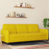 Sofa 3-osobowa, żółty, 180 cm, tapicerowana aksamitem