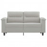Sofa 2-osobowa, jasnoszara, 120 cm, tapicerowana mikrofibrą
