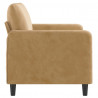 Sofa 2-osobowa, brązowy, 120 cm, tapicerowana aksamitem