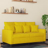 Sofa 2-osobowa, żółta, 120 cm, tapicerowana aksamitem