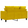 Sofa 2-osobowa, żółta, 120 cm, tapicerowana aksamitem