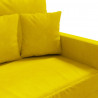 Sofa 2-osobowa, żółta, 120 cm, tapicerowana aksamitem