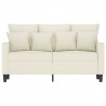 Sofa 2-osobowa, kremowy, 120 cm, tapicerowana aksamitem