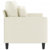 Sofa 2-osobowa, kremowy, 120 cm, tapicerowana aksamitem