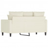 Sofa 2-osobowa, kremowy, 120 cm, tapicerowana aksamitem