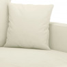 Sofa 2-osobowa, kremowy, 120 cm, tapicerowana aksamitem