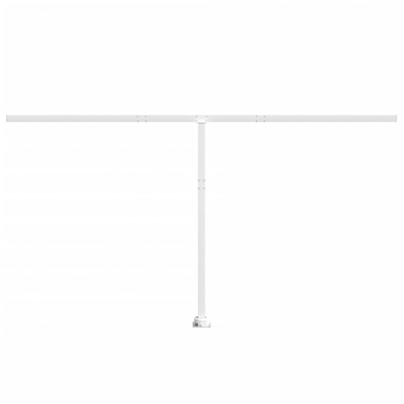Zestaw słupków do markizy, biały, 450x245 cm, żelazo