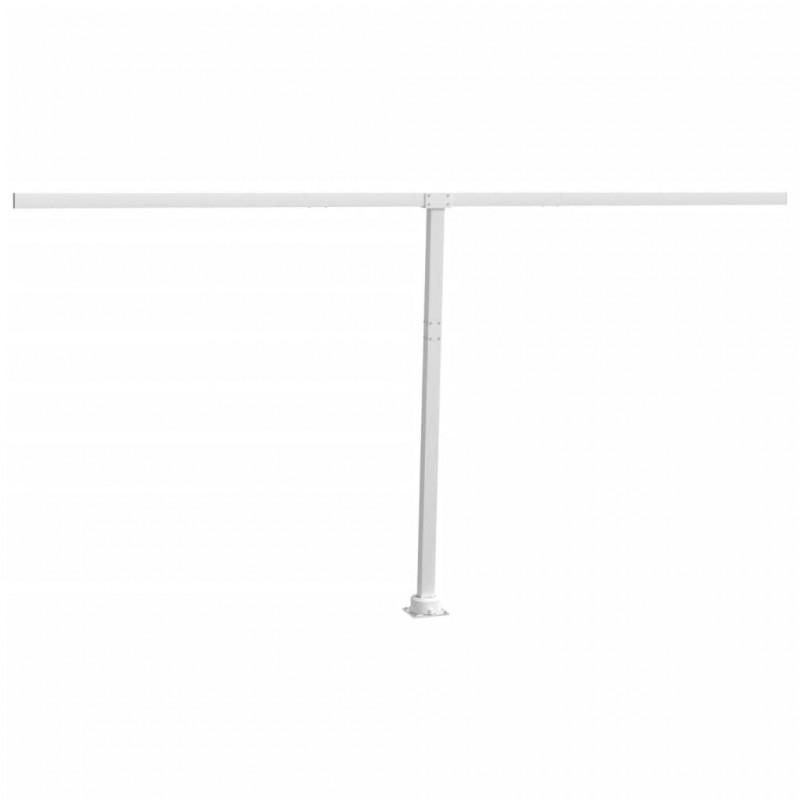 Zestaw słupków do markizy, biały, 450x245 cm, żelazo