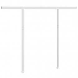 Zestaw słupków do markizy, biały, 300x245 cm, żelazo