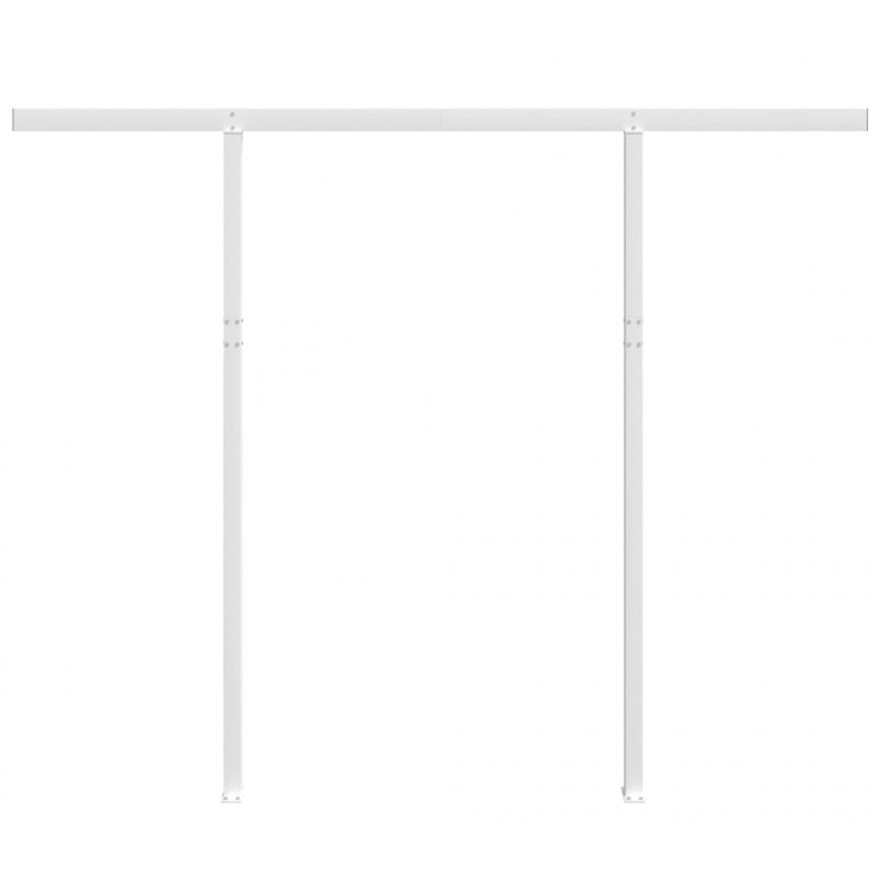 Zestaw słupków do markizy, biały, 300x245 cm, żelazo