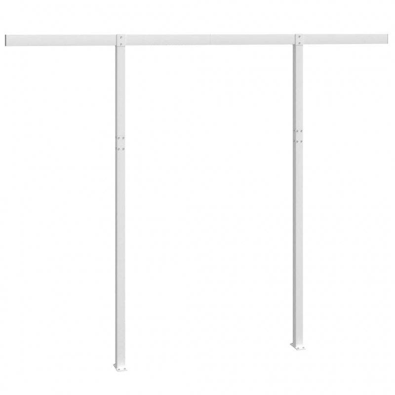 Zestaw słupków do markizy, biały, 300x245 cm, żelazo