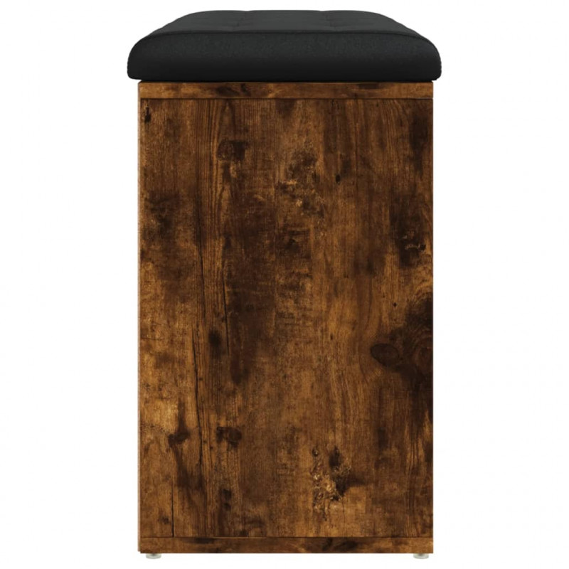 Ławka na buty, przydymiony dąb, 82x32x50 cm