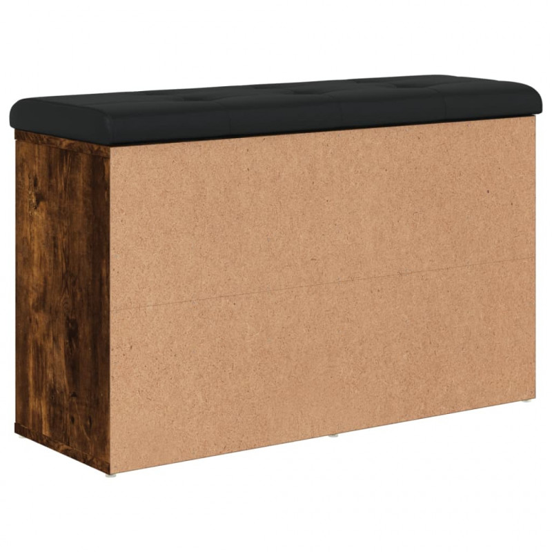 Ławka na buty, przydymiony dąb, 82x32x50 cm