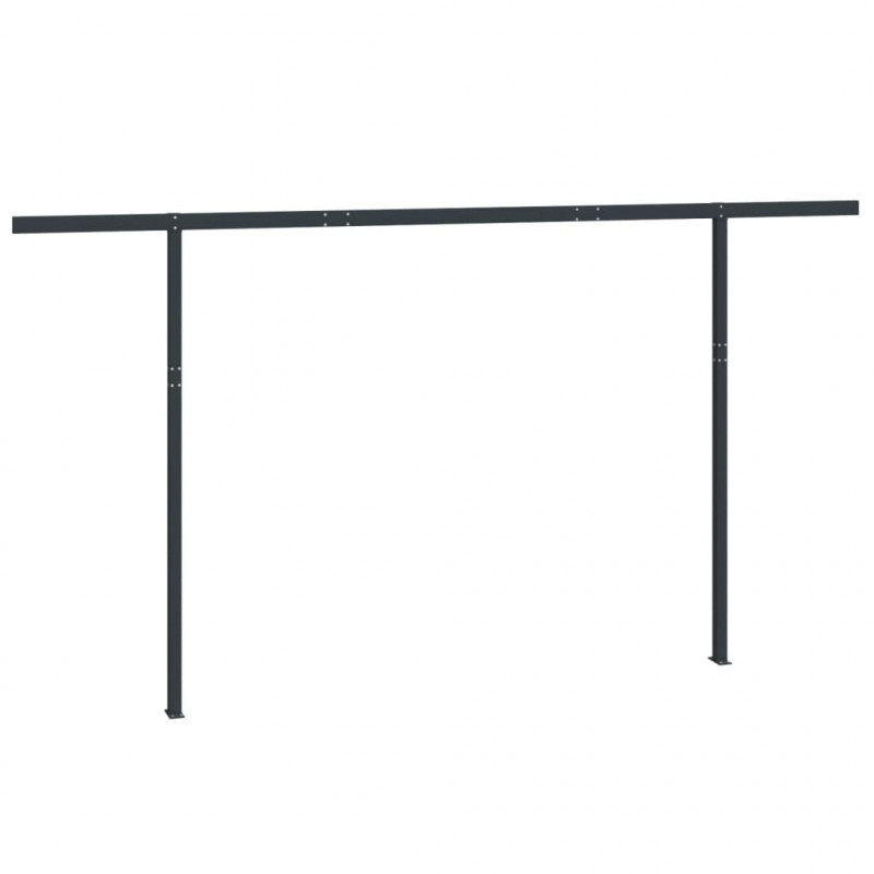 Zestaw słupków do markizy, antracytowy, 450x245 cm, żelazo