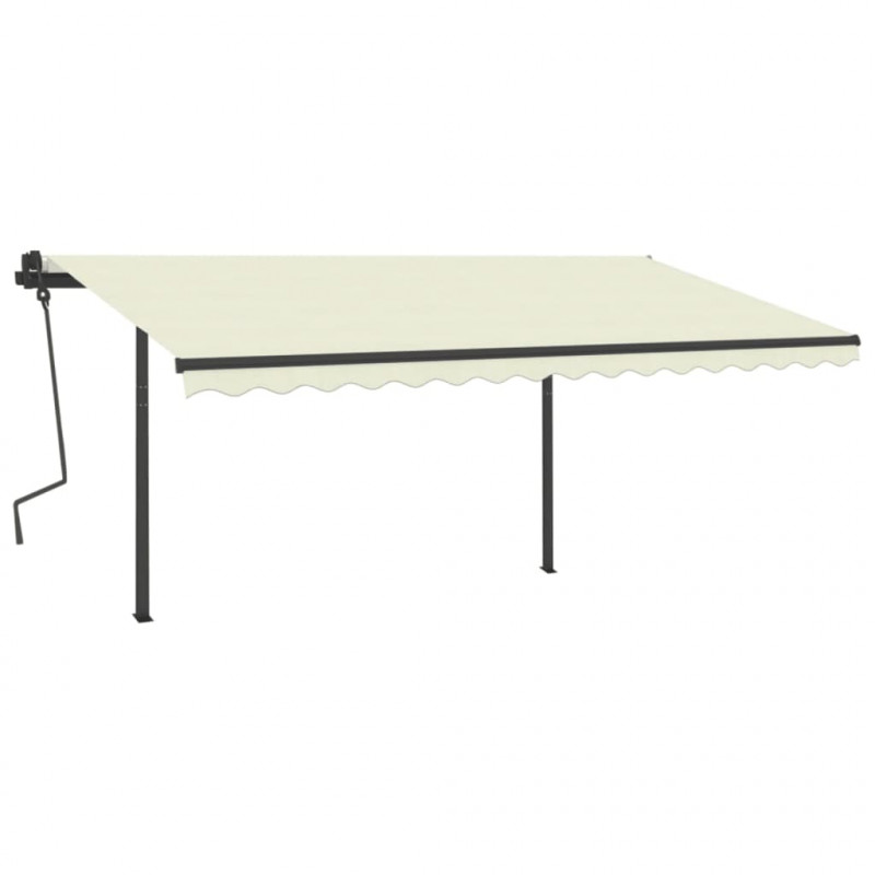 Zestaw słupków do markizy, antracytowy, 450x245 cm, żelazo