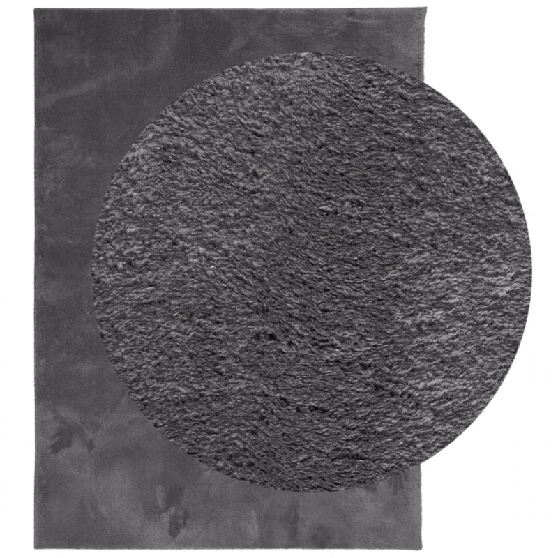Dywan HUARTE z krótkim włosiem, antracytowy, 200x280 cm