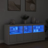 Szafka z oświetleniem LED, biała, 162x37x67 cm