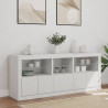 Szafka z oświetleniem LED, biała, 162x37x67 cm