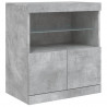 Szafka z oświetleniem LED, szarość betonu, 142,5x37x67 cm
