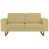 2-osobowa sofa tapicerowana tkaniną, zielona