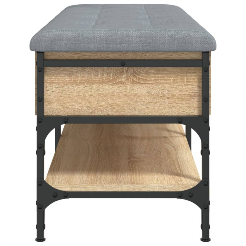 Ławka na buty, dąb sonoma, 102x42x45cm, materiał drewnopochodny