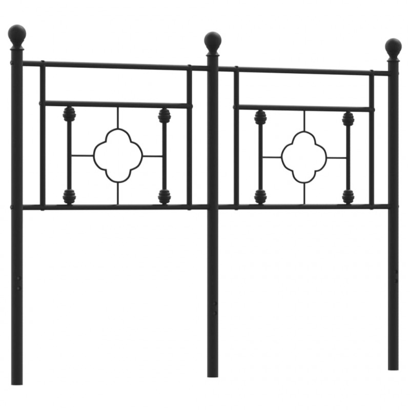 Metalowe wezgłowie, czarne, 120 cm