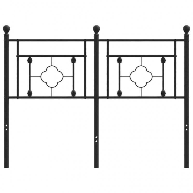 Metalowe wezgłowie, czarne, 120 cm
