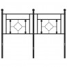 Metalowe wezgłowie, czarne, 120 cm