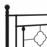 Metalowe wezgłowie, czarne, 120 cm