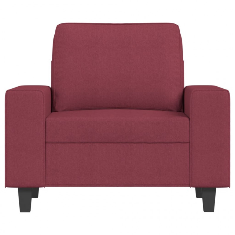 Fotel, winna czerwień, 60 cm, obity tkaniną