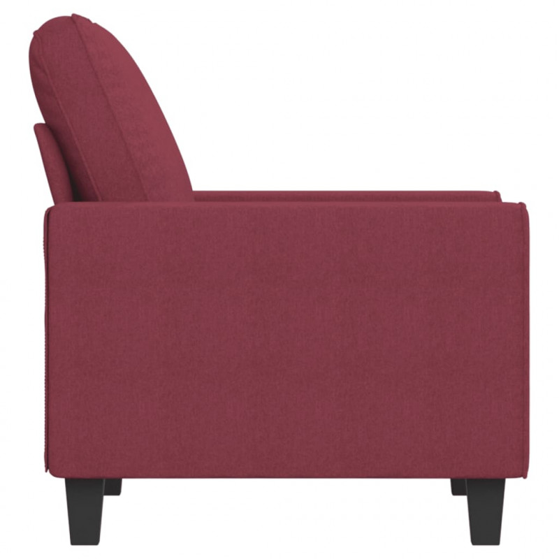 Fotel, winna czerwień, 60 cm, obity tkaniną