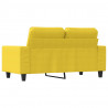 Sofa 2-osobowa, jasnożółta, 120 cm, tapicerowana tkaniną