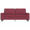 Sofa 2-osobowa, winna czerwień, 140 cm, tapicerowana tkaniną