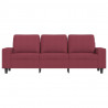 Sofa 3-osobowa, winna czerwień, 180 cm,tapicerowana tkaniną