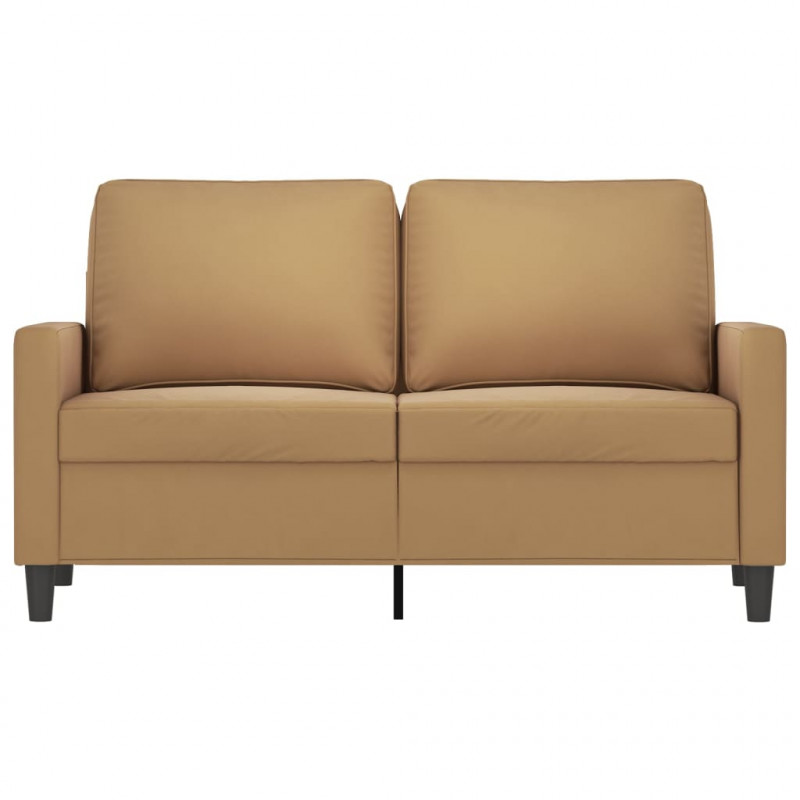 Sofa 2-osobowa, brązowy, 120 cm, tapicerowana aksamitem