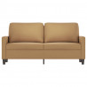 Sofa 2-osobowa, brązowa, 140 cm, tapicerowana aksamitem