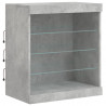 Szafka z oświetleniem LED, szarość betonu, 142,5x37x67 cm