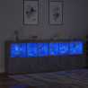 Szafka z oświetleniem LED, szarość betonu, 283x37x100 cm