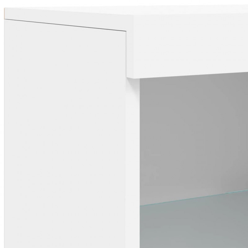 Szafka z oświetleniem LED, biała, 162x37x100 cm