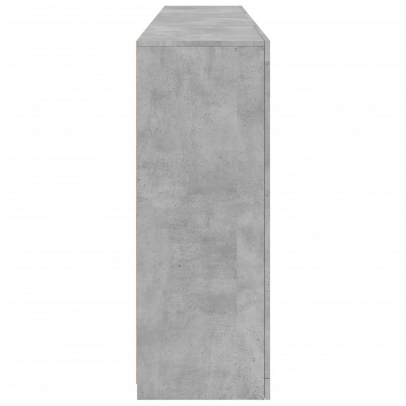 Szafka z oświetleniem LED, szarość betonu, 202x37x100 cm
