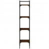 4-poziomowy regał na książki, brązowy dąb, 35x30x138,5 cm