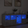 Szafka z oświetleniem LED, szarość betonu, 164x37x67 cm