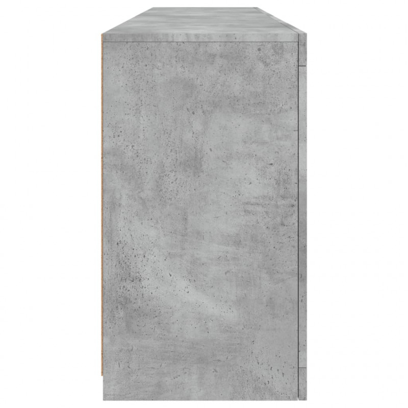 Szafka z oświetleniem LED, szarość betonu, 164x37x67 cm