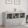 Szafka z oświetleniem LED, szarość betonu, 123x37x67 cm