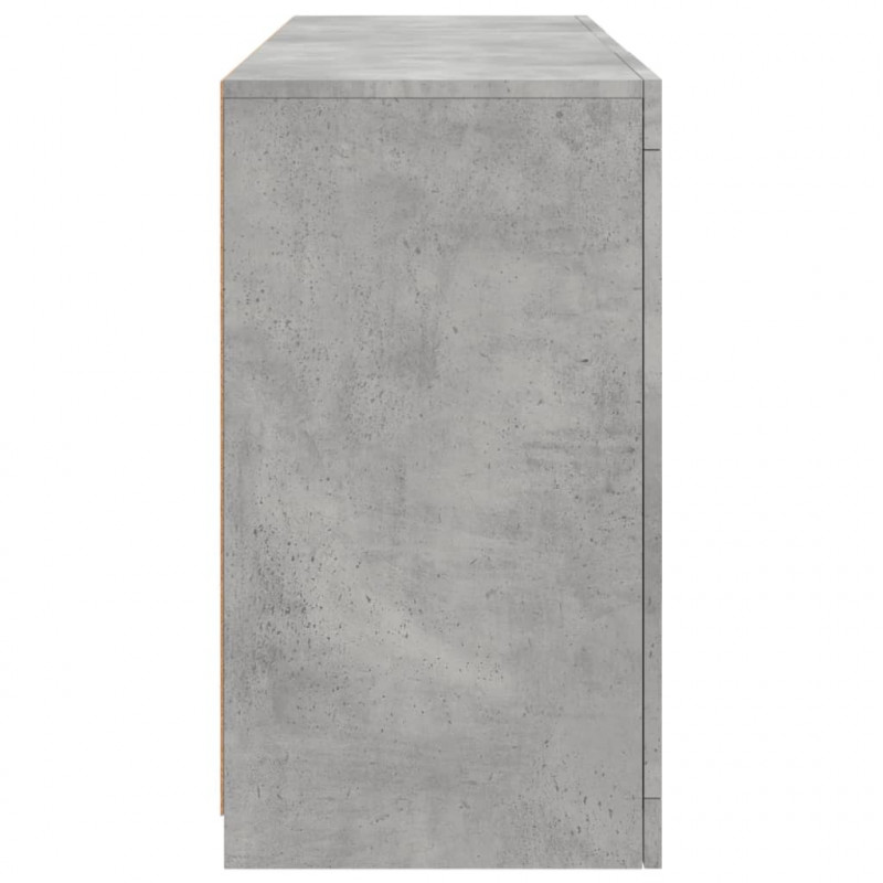 Szafka z oświetleniem LED, szarość betonu, 123x37x67 cm