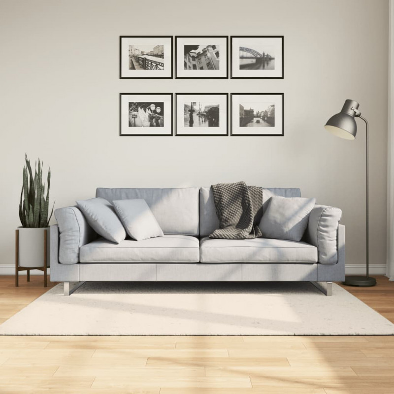 Dywan ISTAN z długim runem, połyskujący, kremowy, 140x200 cm