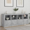 Szafka z oświetleniem LED, szarość betonu, 163x37x67 cm