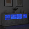 Szafka z oświetleniem LED, szarość betonu, 163x37x67 cm