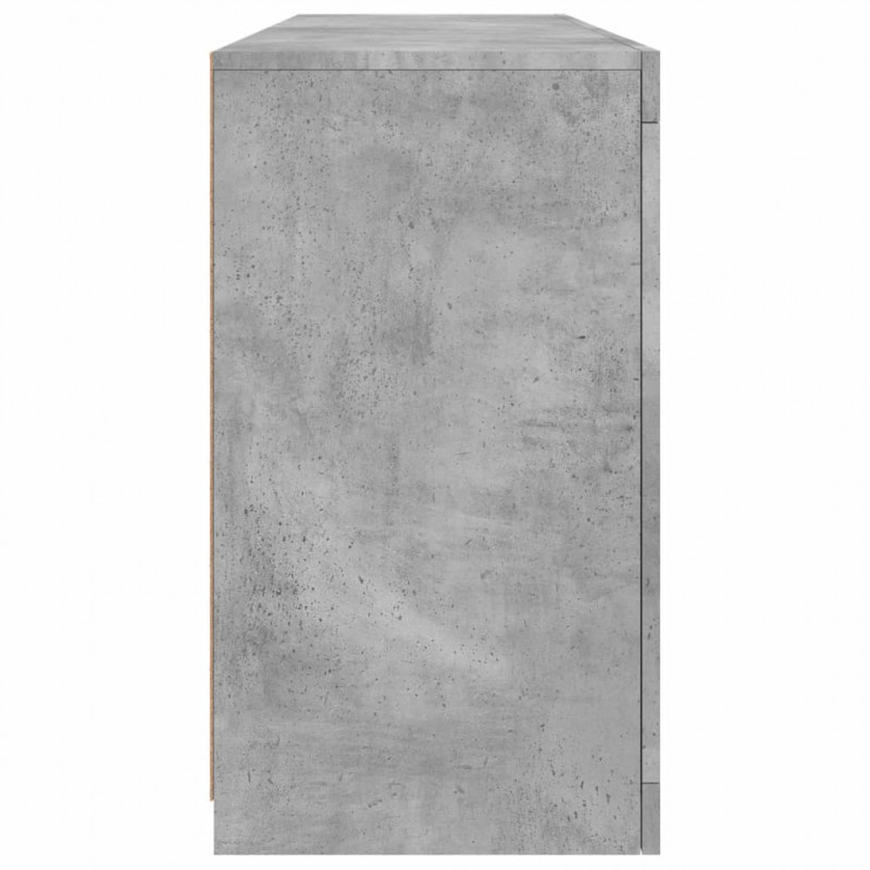 Szafka z oświetleniem LED, szarość betonu, 163x37x67 cm