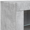Szafka z oświetleniem LED, szarość betonu, 163x37x67 cm